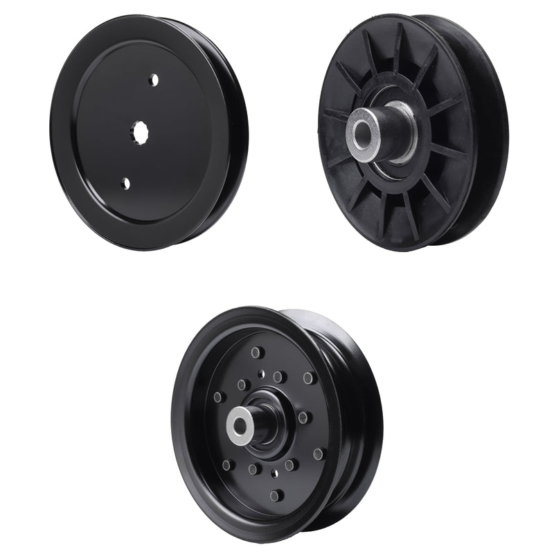 test -  UDC Parts Mower Kit / Pulley 195945 + Pulley 532194326 + Pulley 532196106 / Fits Husqvarna 2146XLS 2246LS 2346XLS LT1942 LT2223A2 LTH171 TS142K TS142L TS142X TS142XK TS146TXD TS146XD TS146XK TS146XKD