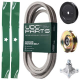 Products -  UDC Parts Mower Kit / Belt 539109243 + Pulley 127783 + Pulley 129861 + Spindle 532174356 + 2 Pack Blades 134149 / Fits Husqvarna LTH1542