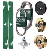 Wholesale Lawn Mower Parts -  UDC Parts Mower Kit / Belt 174883 + Belt 539109243 + Pulley 127783 + Pulley 129861 + Pulley 173437 + Spindle 532174356 + 2 Pack Blades 138971 / Fits Husqvarna LTH1542