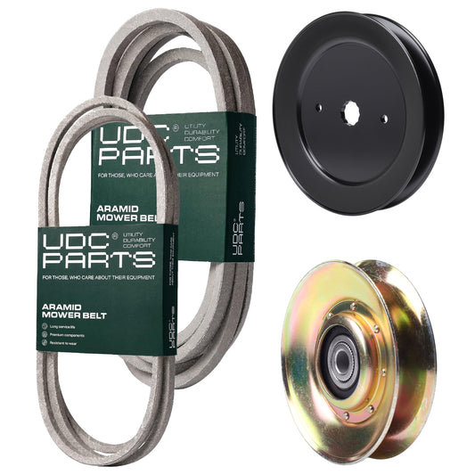 Products -  UDC Parts Mower Kit / Belt 140218 + Belt 197242 + Pulley 127783 + Pulley 129861 / Fits Husqvarna YTH1848 XP