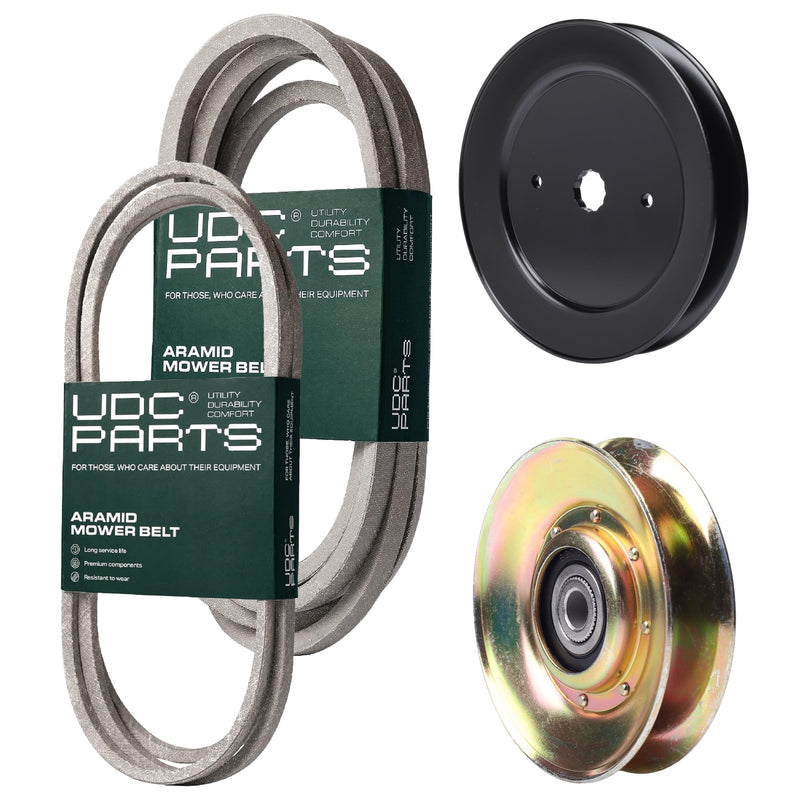 Products -  UDC Parts Mower Kit / Belt 140218 + Belt 197242 + Pulley 127783 + Pulley 129861 / Fits Husqvarna YTH1848 XP