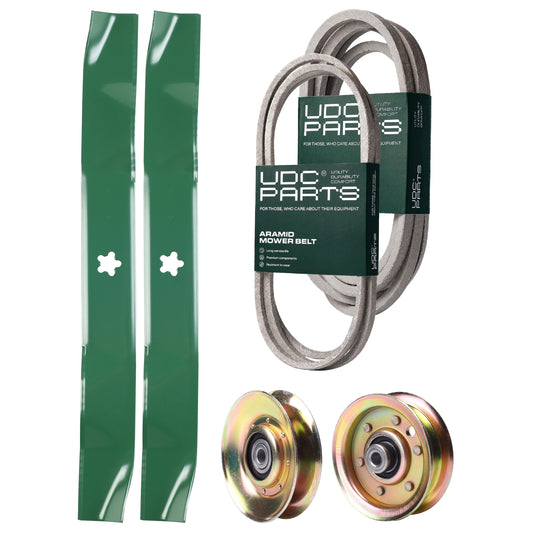 Products -  UDC Parts Mower Kit / Belt 140294 + Belt 539109243 + Pulley 127783 + Pulley 173437 + 2 Pack Blades 134149 / Fits Husqvarna LTH1542