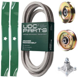 Products -  UDC Parts Mower Kit / Belt 539109243 + Pulley 127783 + Pulley 173437 + Spindle 532174356 + 2 Pack Blades 134149 / Fits Husqvarna LTH1542