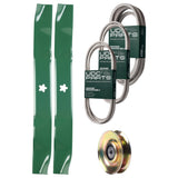 Products -  UDC Parts Mower Kit / Belt 140294 + Belt 144959 + Belt 539109243 + Pulley 127783 + 2 Pack Blades 134149 / Fits Husqvarna LTH1542