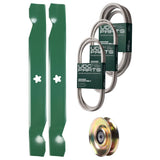Products -  UDC Parts Mower Kit / Belt 138255 + Belt 194346 + Belt 539117245 + Pulley 127783 + 2 Pack Blades 138497 / Fits Husqvarna LT1597