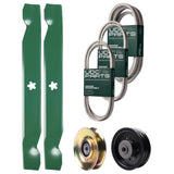 Wholesale Lawn Mower Parts -  UDC Parts Mower Kit / Belt 138255 + Belt 194346 + Belt 539117245 + Pulley 127783 + Pulley 532196104 + 2 Pack Blades 138497 / Fits Husqvarna LT1597