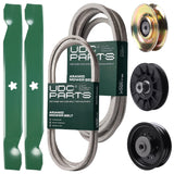 Products -  UDC Parts Mower Kit / Belt 138255 + Belt 539117245 + Pulley 127783 + Pulley 532194326 + Pulley 532196104 + 2 Pack Blades 138497 / Fits Husqvarna LT1597