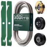 Products -  UDC Parts Mower Kit / Belt 539117245 + Pulley 127783 + Pulley 532194327 + Pulley 532196104 + 2 Pack Blades 138497 / Fits Husqvarna LT1597
