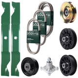 Bulk Lawn Mower Pulleys -  UDC Parts Mower Kit / Belt 138255 + Belt 194346 + Belt 539117245 + Pulley 127783 + Pulley 532194326 + Pulley 532194327 + Pulley 532196104 + Spindle 532174356 + 2 Pack Blades 405380 / Fits Husqvarna