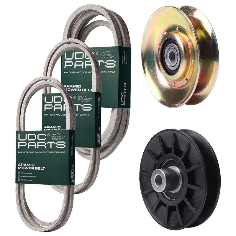 Products -  UDC Parts Mower Kit / Belt 138255 + Belt 194346 + Belt 539117245 + Pulley 127783 + Pulley 532194326 / Fits Husqvarna LT1597