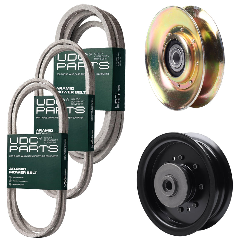 Products -  UDC Parts Mower Kit / Belt 138255 + Belt 194346 + Belt 539117245 + Pulley 127783 + Pulley 532196104 / Fits Husqvarna LT1597