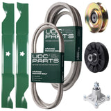Products -  UDC Parts Mower Kit / Belt 138255 + Belt 539117245 + Pulley 127783 + Pulley 532194326 + Spindle 532174356 + 2 Pack Blades 405380 / Fits Husqvarna LT1597