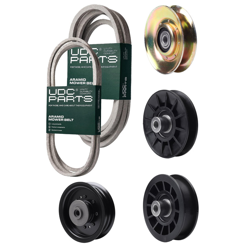 Products -  UDC Parts Mower Kit / Belt 138255 + Belt 539117245 + Pulley 127783 + Pulley 532194326 + Pulley 532194327 + Pulley 532196104 / Fits Husqvarna LT1597