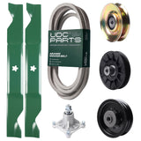 Wholesale Lawn Mower Parts -  UDC Parts Mower Kit / Belt 539117245 + Pulley 127783 + Pulley 532194326 + Pulley 532196104 + Spindle 532174356 + 2 Pack Blades 405380 / Fits Husqvarna LT1597
