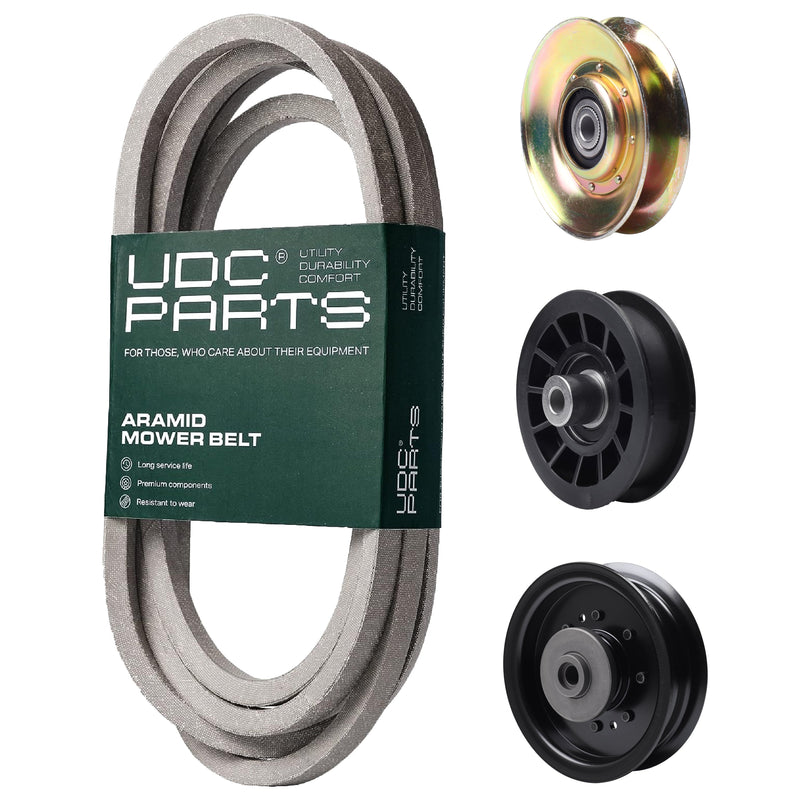 Products -  UDC Parts Mower Kit / Belt 539117245 + Pulley 127783 + Pulley 532194327 + Pulley 532196104 / Fits Husqvarna LT1597
