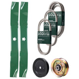 Wholesale Lawn Mower Parts -  UDC Parts Mower Kit / Belt 140294 + Belt 174883 + Belt 539109243 + Pulley 129861 + Pulley 173437 + 2 Pack Blades 134149 / Fits Husqvarna LTH1542