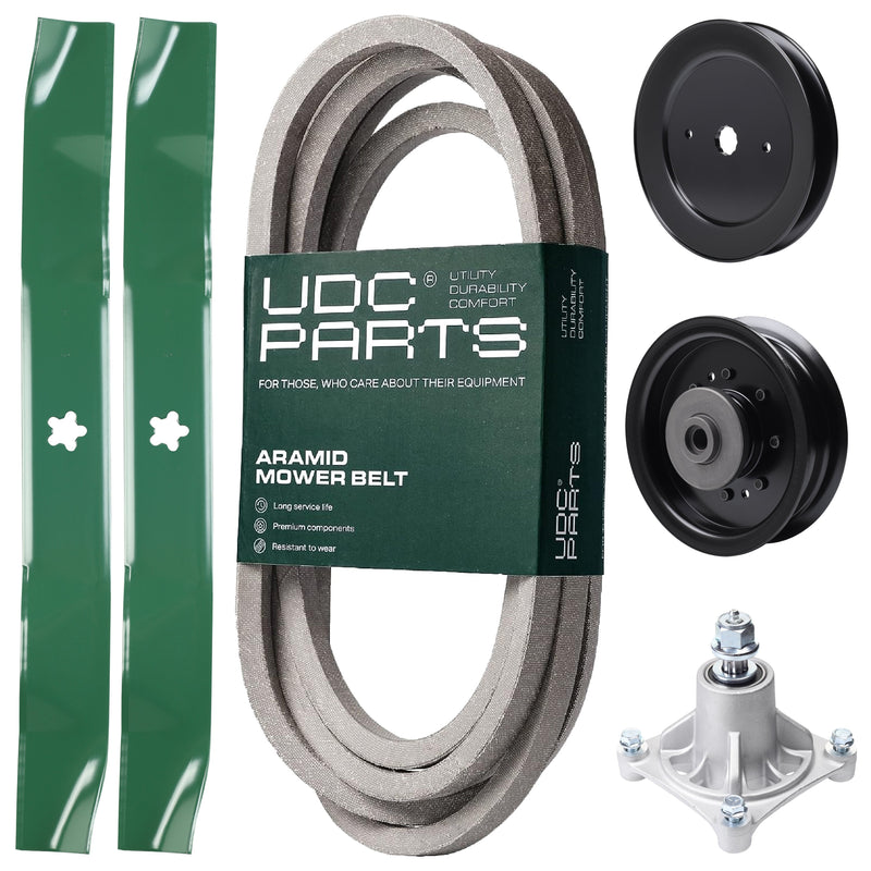 Products -  UDC Parts Mower Kit / Belt 539114557 + Pulley 129861 + Pulley 532196104 + Spindle 532174356 + 2 Pack Blades 134149 / Fits Husqvarna RZ4619 RZ4620 RZ5422 RZ5424