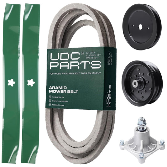 Products -  UDC Parts Mower Kit / Belt 539114557 + Pulley 129861 + Pulley 532196106 + Spindle 532174356 + 2 Pack Blades 134149 / Fits Husqvarna RZ4219 RZ4619 RZ4620 RZ5422 RZ5424