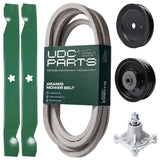 Products -  UDC Parts Mower Kit / Belt 539114557 + Pulley 129861 + Pulley 532196104 + Spindle 532174356 + 2 Pack Blades 138971 / Fits Husqvarna RZ4619 RZ4620 RZ5422 RZ5424