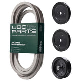 Products -  UDC Parts Mower Kit / Belt 539114557 + Pulley 129861 + Pulley 195945 + Pulley 532196106 / Fits Husqvarna RZ4219