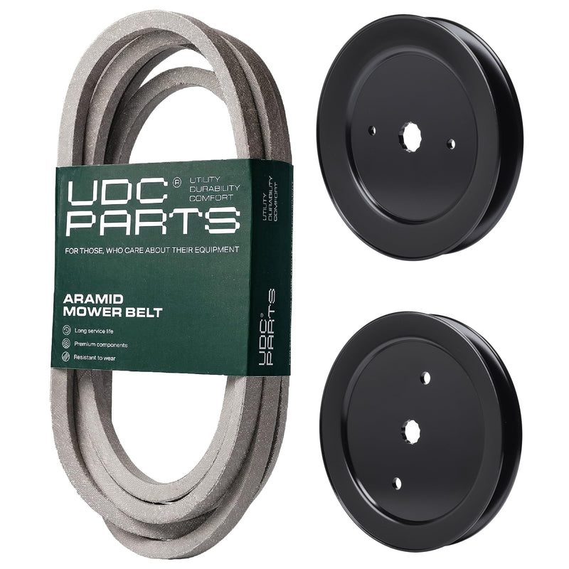  UDC Parts Mower Kit / Belt 539117245 + Pulley 195945 + Pulley 532129861 / Fits Husqvarna RZ4221BF