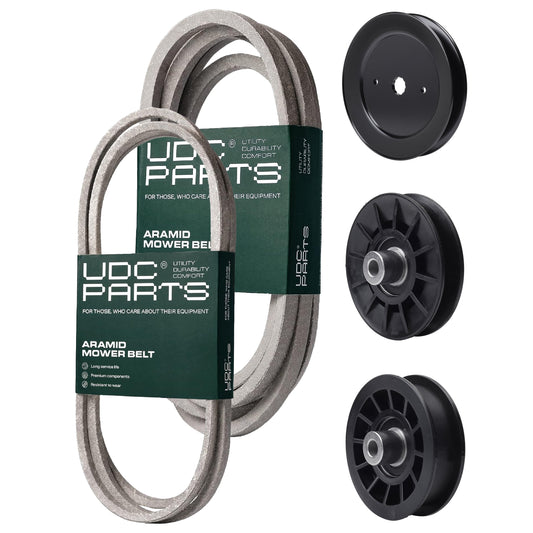 Products -  UDC Parts Mower Kit / Belt 140218 + Belt 196103 + Pulley 129861 + Pulley 532194326 + Pulley 532194327 / Fits Statesman SOGT26H54