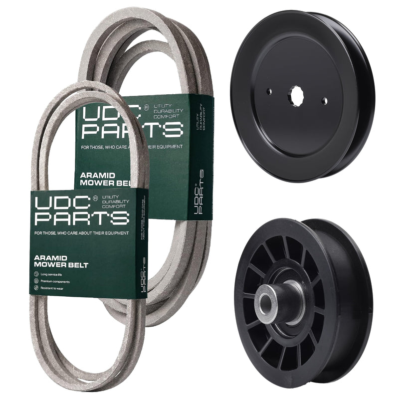 Products -  UDC Parts Mower Kit / Belt 130969 + Belt 196103 + Pulley 129861 + Pulley 532194327 / Fits Statesman SOGT26H54