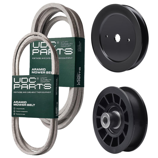 Products -  UDC Parts Mower Kit / Belt 140218 + Belt 196103 + Pulley 129861 + Pulley 532194327 / Fits Statesman SOGT26H54