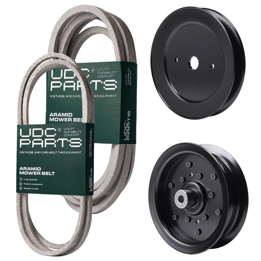 Products -  UDC Parts Mower Kit / Belt 140294 + Belt 196103 + Pulley 129861 + Pulley 532196106 / Fits Husqvarna GTH264T