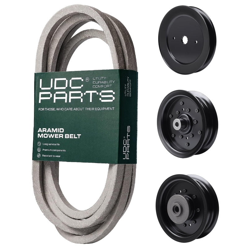 Products -  UDC Parts Mower Kit / Belt 539117245 + Pulley 129861 + Pulley 532196106 + Pulley 532196104 / Fits Husqvarna LSZ4622 LSZ5422 LSZ5424 RZ4619 RZ4620 RZ5422 RZ5424