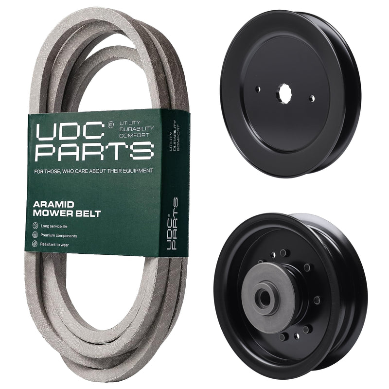 UDC Parts Mower Kit / Belt 539117245 + Pulley 129861 + Pulley 532196104 / Fits Husqvarna LSZ4622 LSZ5422 LSZ5424 RZ4619 RZ4620 RZ5422 RZ5424