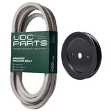  UDC Parts Mower Kit / Belt 539109243 + Pulley 129861 / Fits Husqvarna EZ4824 LTH1542 RZ4824F RZ4824TFBF Z248F Z4218 Z4219 Z4824 Z5426