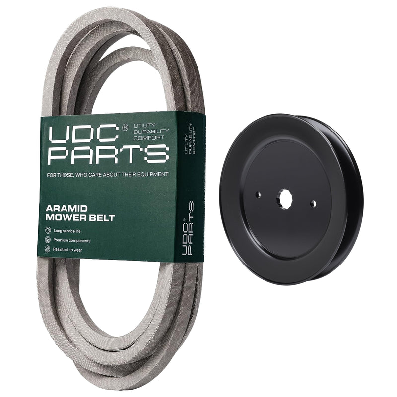  UDC Parts Mower Kit / Belt 539109243 + Pulley 129861 / Fits Husqvarna EZ4824 LTH1542 RZ4824F RZ4824TFBF Z248F Z4218 Z4219 Z4824 Z5426