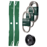 Products -  UDC Parts Mower Kit / Belt 130969 + Belt 197242 + Belt 405143 + Pulley 532196106 + 2 Pack Blades 134149 / Fits Jonsered LT2223A2