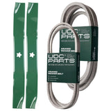  UDC Parts Mower Kit / Belt 140218 + Belt 197242 + 2 Pack Blades 134149 / Fits Jonsered LT2223A2