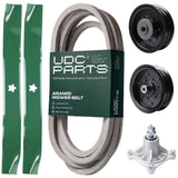 Products -  UDC Parts Mower Kit / Belt 539114557 + Pulley 532196106 + Pulley 532196104 + Spindle 532174356 + 2 Pack Blades 134149 / Fits Husqvarna RZ4619 RZ4620 RZ5422 RZ5424