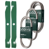 Products -  UDC Parts Mower Kit / Belt 138255 + Belt 194346 + Belt 539117245 + 2 Pack Blades 138497 / Fits Husqvarna LT1597