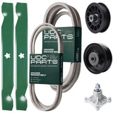 Wholesale Lawn Mower Parts -  UDC Parts Mower Kit / Belt 194346 + Belt 539117245 + Pulley 532194327 + Pulley 532196104 + Spindle 532174356 + 2 Pack Blades 138497 / Fits Husqvarna LT1597