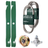 Products -  UDC Parts Mower Kit / Belt 174883 + Belt 539109243 + Pulley 173437 + Spindle 532174356 + 2 Pack Blades 138971 / Fits Husqvarna LTH1542