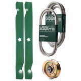 Products -  UDC Parts Mower Kit / Belt 174883 + Belt 539109243 + Pulley 173437 + 2 Pack Blades 138971 / Fits Husqvarna LTH1542