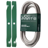  UDC Parts Mower Kit / Belt 539117245 + 2 Pack Blades 138971 / Fits Husqvarna RZ4219 RZ4221BF RZ4619 RZ4620 RZ5422 RZ5424