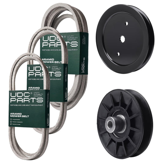 Products -  UDC Parts Mower Kit / Belt 130969 + Belt 197242 + Belt 197253 + Pulley 195945 + Pulley 532194326 / Fits Jonsered LT2223A2