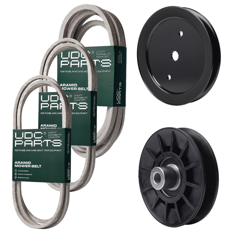 Products -  UDC Parts Mower Kit / Belt 130969 + Belt 197242 + Belt 197253 + Pulley 195945 + Pulley 532194326 / Fits Jonsered LT2223A2