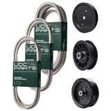 Products -  UDC Parts Mower Kit / Belt 130969 + Belt 197242 + Belt 405143 + Pulley 195945 + Pulley 532196106 + Pulley 532194327 / Fits Jonsered LT2320A2