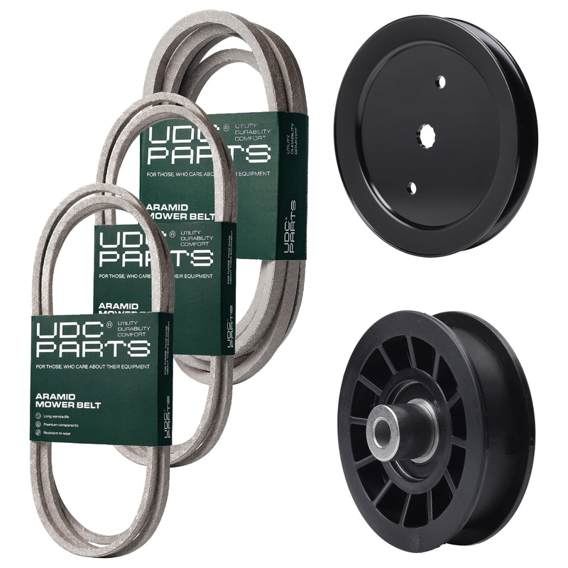 Products -  UDC Parts Mower Kit / Belt 130969 + Belt 197242 + Belt 405143 + Pulley 195945 + Pulley 532194327 / Fits Jonsered LT2320A2