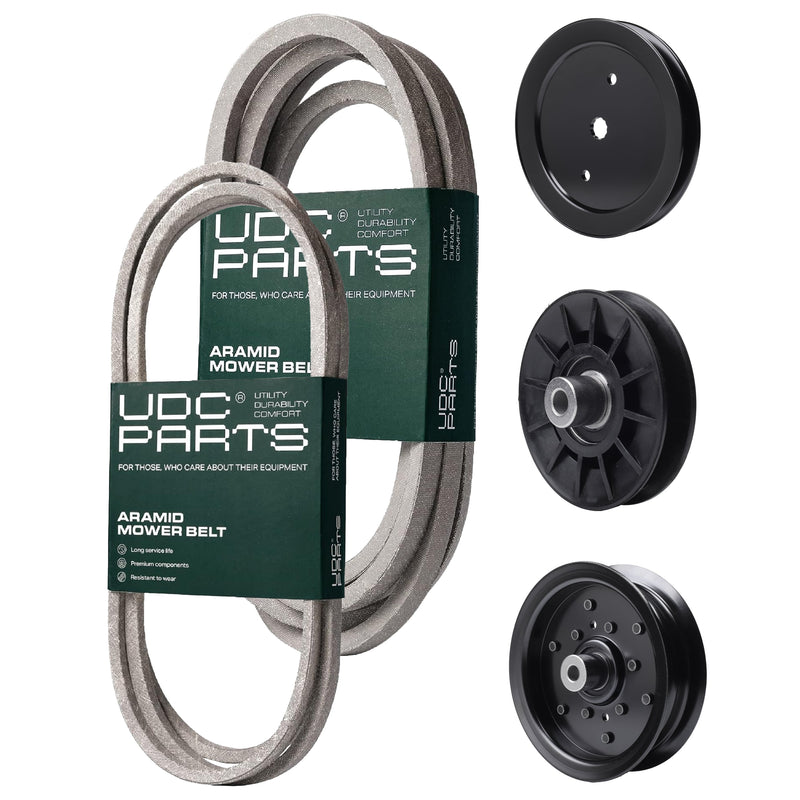  UDC Parts Mower Kit / Belt 197242 + Belt 197253 + Pulley 195945 + Pulley 532194326 + Pulley 532196106 / Fits Jonsered LT2223A2