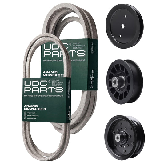 Products -  UDC Parts Mower Kit / Belt 130969 + Belt 197242 + Pulley 195945 + Pulley 532196106 + Pulley 532194327 / Fits Jonsered LT2320A2