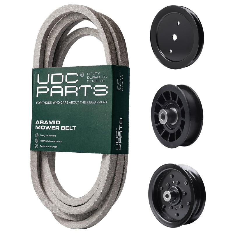 Products -  UDC Parts Mower Kit / Belt 197242 + Pulley 195945 + Pulley 532196106 + Pulley 532194327 / Fits Jonsered LT2320A2