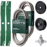 Wholesale Lawn Mower Parts -  UDC Parts Mower Kit / Belt 539114557 + Belt 539117245 + Pulley 129861 + Pulley 532196106 + Spindle 532174356 + 2 Pack Blades 134149 / Fits Husqvarna RZ4219 RZ4619 RZ4620 RZ5422 RZ5424