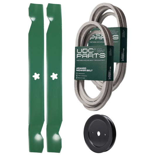 Products -  UDC Parts Mower Kit / Belt 539114557 + Belt 539117245 + Pulley 129861 + 2 Pack Blades 138971 / Fits Husqvarna RZ4219 RZ4619 RZ4620 RZ5422 RZ5424
